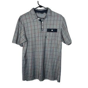 TRAVIS MATHEW Men's Short Sleeve Polo Shirt M Gray